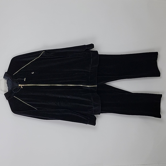 Lauren ralph Lauren women's black velour set size 1X - Picture 1 of 14